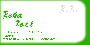 reka koll business card